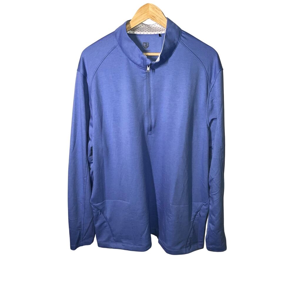 Graham Luxe Porter 1/4 Zip Pullover Navy Blue Performance Golf Size 2XL